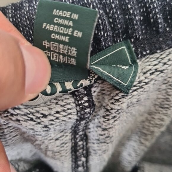 Roots Men Sweatpants Joggers Dark Gray Pockets Beaver Logo Size M - Picture 8 of 9